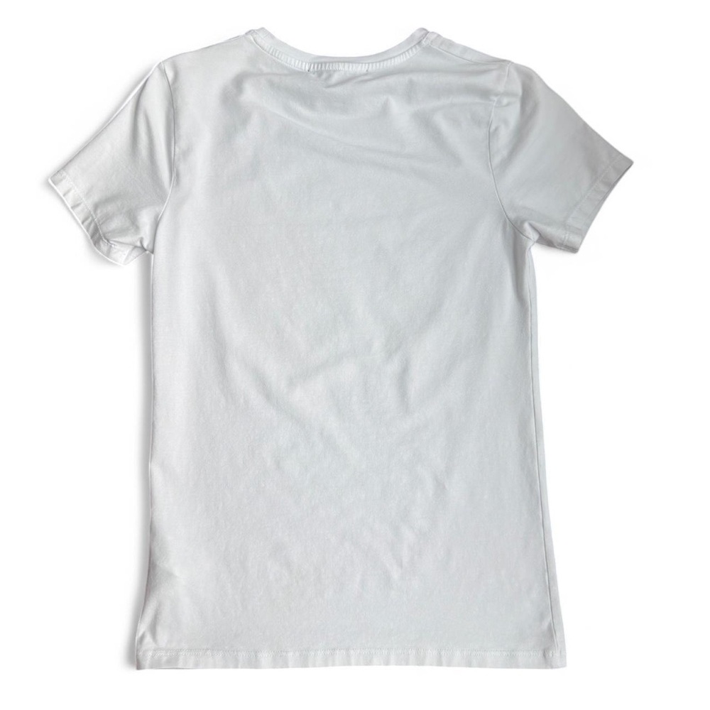 Roberto Cavalli White T-Shirt with Green & Gold Graphic - Picture 3 of 6